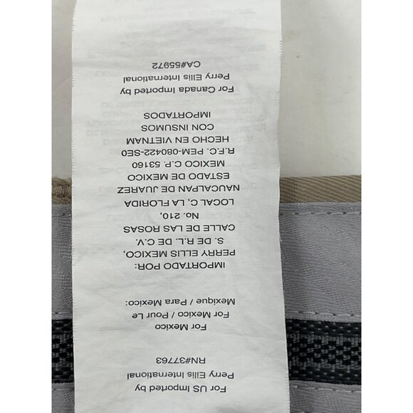 PGA Tour Mens Beige Flat-Front Golf Pants 36x32 Polyester/Spandex Blend 57i - Picture 6 of 6